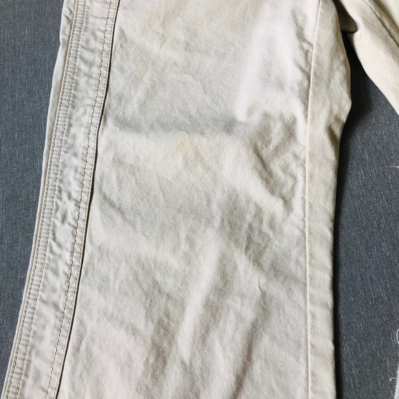 Banana Republic BEIGE Wide Leg Pants Bootcut Khaki Cotton Mid Rise Trousers Sz 0 - Picture 8 of 10